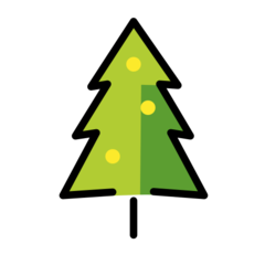 How emoji Christmas tree displayed on Openmoji