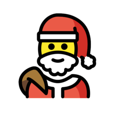 How emoji Santa Claus displayed on Openmoji