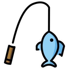 How emoji fishing pole displayed on Openmoji