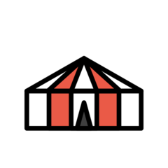 How emoji circus tent displayed on Openmoji