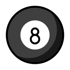 How emoji pool 8 ball displayed on Openmoji