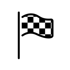 How emoji chequered flag displayed on Openmoji