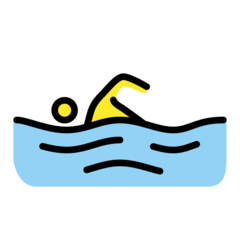 How emoji person swimming displayed on Openmoji