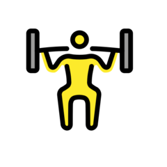 How emoji man lifting weights displayed on Openmoji