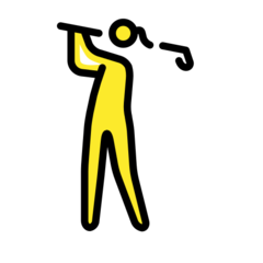 How emoji woman golfing displayed on Openmoji