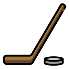 How emoji ice hockey displayed on Openmoji