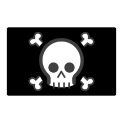 How emoji pirate flag displayed on Openmoji