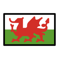 How emoji flag: Wales displayed on Openmoji