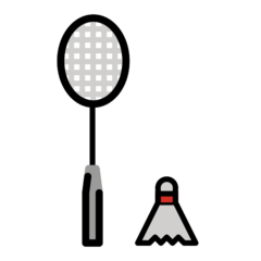 How emoji badminton displayed on Openmoji