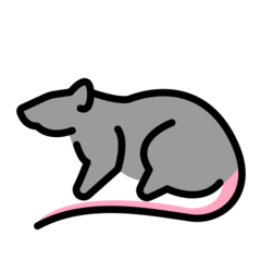 How emoji rat displayed on Openmoji