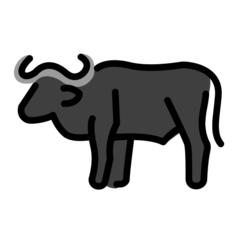 How emoji water buffalo displayed on Openmoji