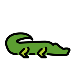 How emoji crocodile displayed on Openmoji