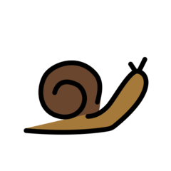 How emoji snail displayed on Openmoji