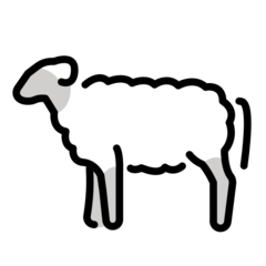 How emoji ewe displayed on Openmoji