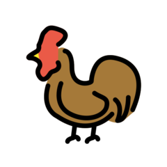 How emoji rooster displayed on Openmoji