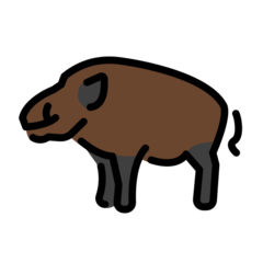 How emoji boar displayed on Openmoji