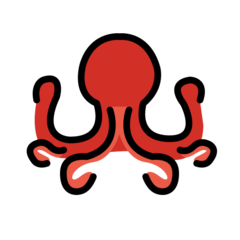 How emoji octopus displayed on Openmoji