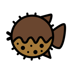 How emoji blowfish displayed on Openmoji