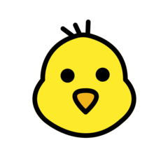 How emoji baby chick displayed on Openmoji