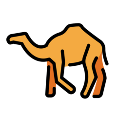 How emoji camel displayed on Openmoji