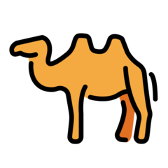 How emoji two-hump camel displayed on Openmoji