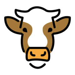 How emoji cow face displayed on Openmoji