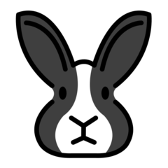 How emoji rabbit face displayed on Openmoji