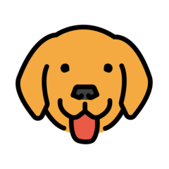 How emoji dog face displayed on Openmoji