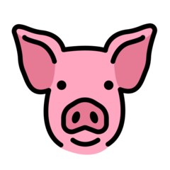 How emoji pig face displayed on Openmoji