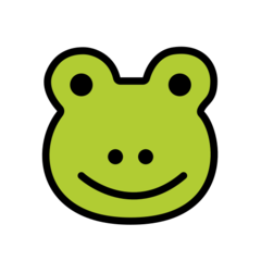 How emoji frog displayed on Openmoji