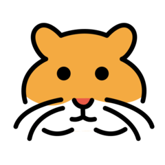 How emoji hamster displayed on Openmoji