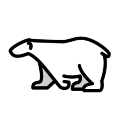 How emoji polar bear displayed on Openmoji