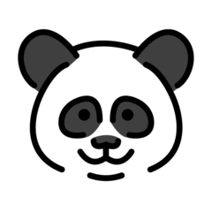 How emoji panda displayed on Openmoji