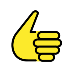 How emoji thumbs up displayed on Openmoji