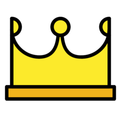 How emoji crown displayed on Openmoji