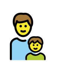 How emoji family: man, boy displayed on Openmoji