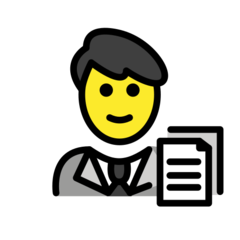 How emoji man office worker displayed on Openmoji