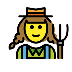 How emoji woman farmer displayed on Openmoji