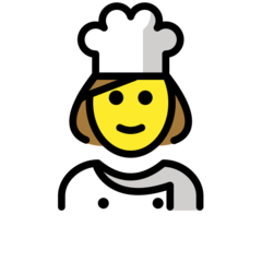 How emoji woman cook displayed on Openmoji