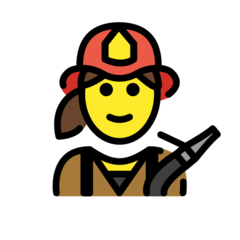 How emoji woman firefighter displayed on Openmoji