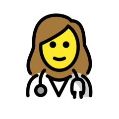 How emoji woman health worker displayed on Openmoji