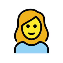 How emoji woman displayed on Openmoji