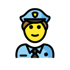 How emoji man police officer displayed on Openmoji