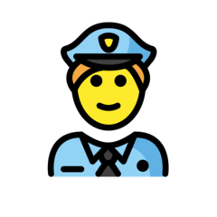 How emoji police officer displayed on Openmoji