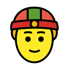 How emoji person with skullcap displayed on Openmoji