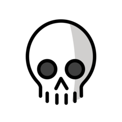 How emoji skull displayed on Openmoji