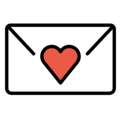 How emoji love letter displayed on Openmoji