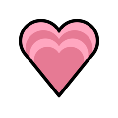 How emoji growing heart displayed on Openmoji