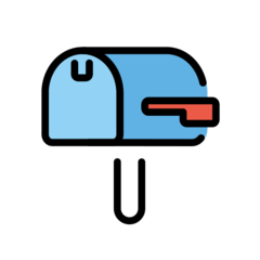 How emoji closed mailbox with lowered flag displayed on Openmoji