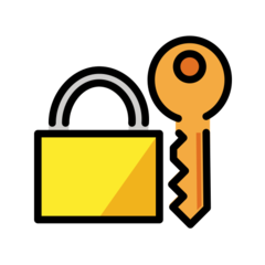 How emoji locked with key displayed on Openmoji